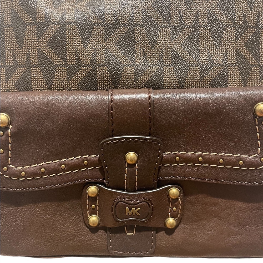 MICHAEL KORS Logo Leather Hobo with Braided Handles - Picture 3 of 13
